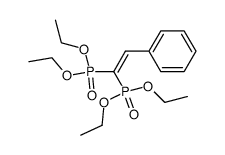 [1-(diethoxyphosphoryl)-2-phenyl-vinyl]-phosphonic acid diethyl ester Structure