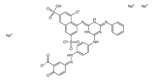 5-[[4-[[6-anilino-4-[(8-hydroxy-3,6-disulpho-1-naphthyl)amino]-1,3,5-triazin-2-yl]amino]phenyl]azo]salicylic acid, sodium salt Structure