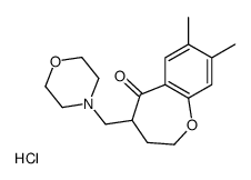 7,8-dimethyl-4-(morpholin-4-ium-4-ylmethyl)-3,4-dihydro-2H-1-benzoxepin-5-one,chloride Structure