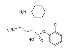 cyclohexylammonium 2-chlorophenyl 2-cyanoethyl phosphate结构式