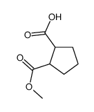 2-(Methoxycarbonyl)cyclopentanecarboxylic acid结构式