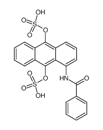 N-(9,10-bis-sulfooxy-[1]anthryl)-benzamide结构式