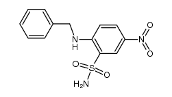 2-benzylamino-5-nitro-benzenesulfonamide结构式