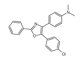 4-[5-(4-chloro-phenyl)-2-phenyl-oxazol-4-yl]-N,N-dimethyl-aniline结构式