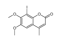 8-iodo-6,7-dimethoxy-4-methyl-coumarin结构式