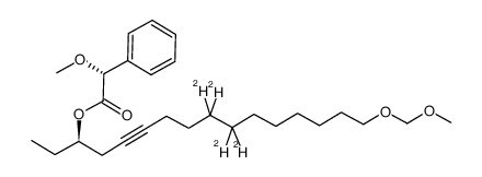 (R)-[9,9,10,10-2H4]-17,19-dioxa-3-eico-5-ynyl-(R)-α-O-methyl-α-phenyl acetate Structure