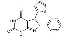 3-(2-thienyl)-2-phenyl-3,3a-dihydro-2H-pyrazolo[3,4-d]pyrimidine-4,6-(5H,7H)-dione Structure