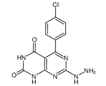 5-(4-chlorophenyl)-7-hydrazinopyrimido[4,5-d]pyrimidine-2,4(1H,3H)-dione Structure