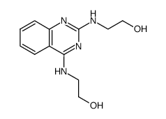 2,2'-quinazoline-2,4-diyldiamino-bis-ethanol结构式