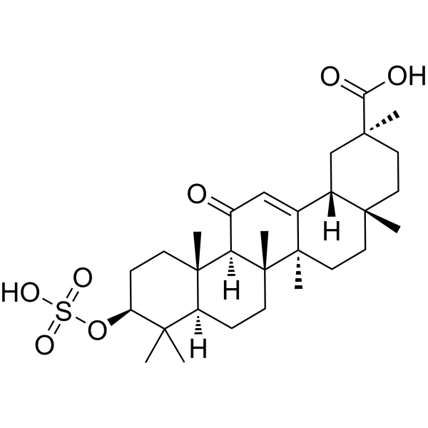 18β-Glycyrrhetyl-3-O-sulfate结构式