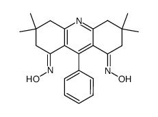 1,8-Bis-hydroximino-3,3,6,6-tetramethyl-9-phenyl-1,2,3,4,5,6,7,8-octahydroacridin结构式
