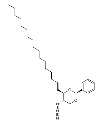 (2S,3R,4E)-2-Azido-1,3-O-benzyliden-4-icosadecen-1,3-diol结构式