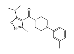 (5-Isopropyl-3-methyl-1,2-oxazol-4-yl)[4-(3-methylphenyl)-1-piper azinyl]methanone Structure