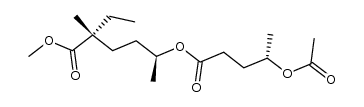 methyl[2R,5S(S)]-5-[(4-acetoxy-1-oxopentyl)oxy]-2-ethyl-2-methylhexanoate结构式