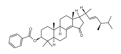 (3β,5α,22E)-3-(benzoyloxy)-4,4-dimethylergosta-8(14),22-dien-15-one Structure