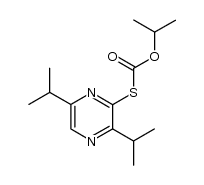 isopropyl S-3,6-diisopropylpyrazin-2-ylthiolcarbonate结构式