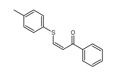1-phenyl-3-p-tolylsulfanyl propenone Structure