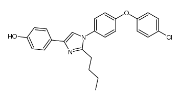 4-{1-[4-(4-chlorophenoxy)phenyl]-2-(1-butyl)-1H-imidazol-4-yl}phenol Structure