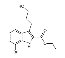 Ethyl 7-bromo-3-(3-hydroxypropyl)-1H-indole-2-carboxylate picture