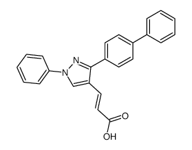 3-(3-BIPHENYL-4-YL-1-PHENYL-1H-PYRAZOL-4-YL)-ACRYLIC ACID structure