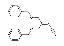 3,3-bis (benzyloxymethyl)acrylonitrile结构式