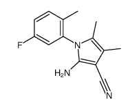 2-Amino-1-(5-fluoro-2-methylphenyl)-4,5-dimethyl-1H-pyrrole-3-car bonitrile结构式