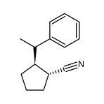 trans-2-(1-phenylethyl)-cyclopentyl cyanide Structure
