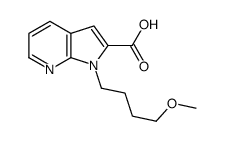 1-(4-甲氧基丁基)-1H-吡咯并[2,3-B]吡啶-2-羧酸结构式