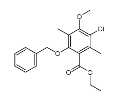 ethyl 2-benzyloxy-5-chloro-4-methoxy-3,6-dimethylbenzoate结构式
