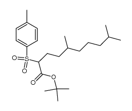 tert-butyl 5,9-dimethyl-2-tosyldecanoate结构式