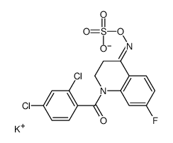 potassium,[(Z)-[1-(2,4-dichlorobenzoyl)-7-fluoro-2,3-dihydroquinolin-4-ylidene]amino] sulfate结构式