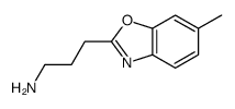 3-(6-methyl-1,3-benzoxazol-2-yl)propan-1-amine结构式