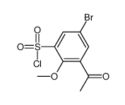 3-Acetyl-5-bromo-2-methoxybenzenesulfonyl chloride Structure