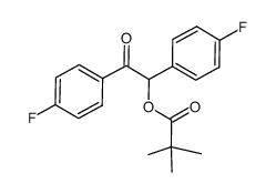 1,2-bis(4-fliorophenyl)-2-oxoethyl pivalate结构式