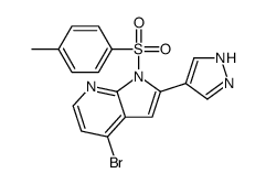 4-Bromo-1-[(4-methylphenyl)sulfonyl]-2-(1H-pyrazol-4-yl)-1H-pyrro lo[2,3-b]pyridine Structure