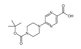 5-(4-(tert-butoxycarbonyl)piperazin-1-yl)pyrazine-2-carboxylic acid structure