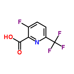 3-氟-6-(三氟甲基)吡啶-2-羧酸结构式