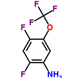 2,4-Difluoro-5-(trifluoromethoxy)aniline structure