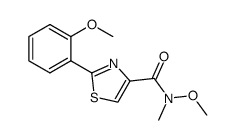 N-methoxy-2-(2-methoxyphenyl)-N-methylthiazole-4-carboxamide结构式