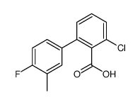 2-chloro-6-(4-fluoro-3-methylphenyl)benzoic acid结构式