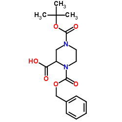 1-Boc-4-cbz-piperazine-2-carboxylic acid structure