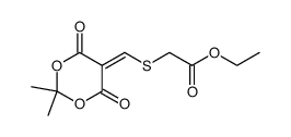 5-(ethoxycarbonylmethylsulfanylmethylene)-2,2-dimethyl-1,3-dioxane-4,6-dione结构式