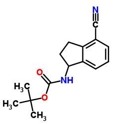 N-[(1S)-4-Cyano-2,3-dihydro-1H-inden-1-yl]carbamic acid 1,1-dimethylethyl ester Structure