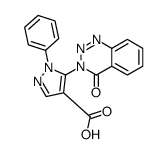 5-(4-oxo-1,2,3-benzotriazin-3-yl)-1-phenylpyrazole-4-carboxylic acid结构式