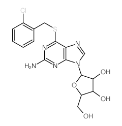 Guanosine,6-S-[(2-chlorophenyl)methyl]-6-thio- (9CI) Structure