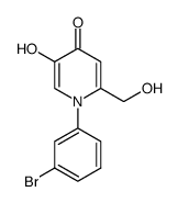 1-(3-bromo-phenyl)-5-hydroxy-2-hydroxymethyl-1H-pyridin-4-one结构式