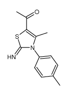 5-acetyl-4-methyl-2-imino-3-(p-methylphenyl)-2,3-dihydrothiazole结构式