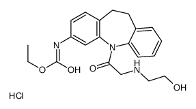 ethyl N-[11-[2-(2-hydroxyethylamino)acetyl]-5,6-dihydrobenzo[b][1]benzazepin-2-yl]carbamate,hydrochloride Structure