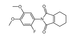 2-(2-fluoro-4,5-dimethoxyphenyl)-4,5,6,7-tetrahydroisoindole-1,3-dione结构式