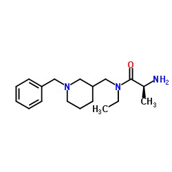 N-[(1-Benzyl-3-piperidinyl)methyl]-N-ethyl-L-alaninamide结构式